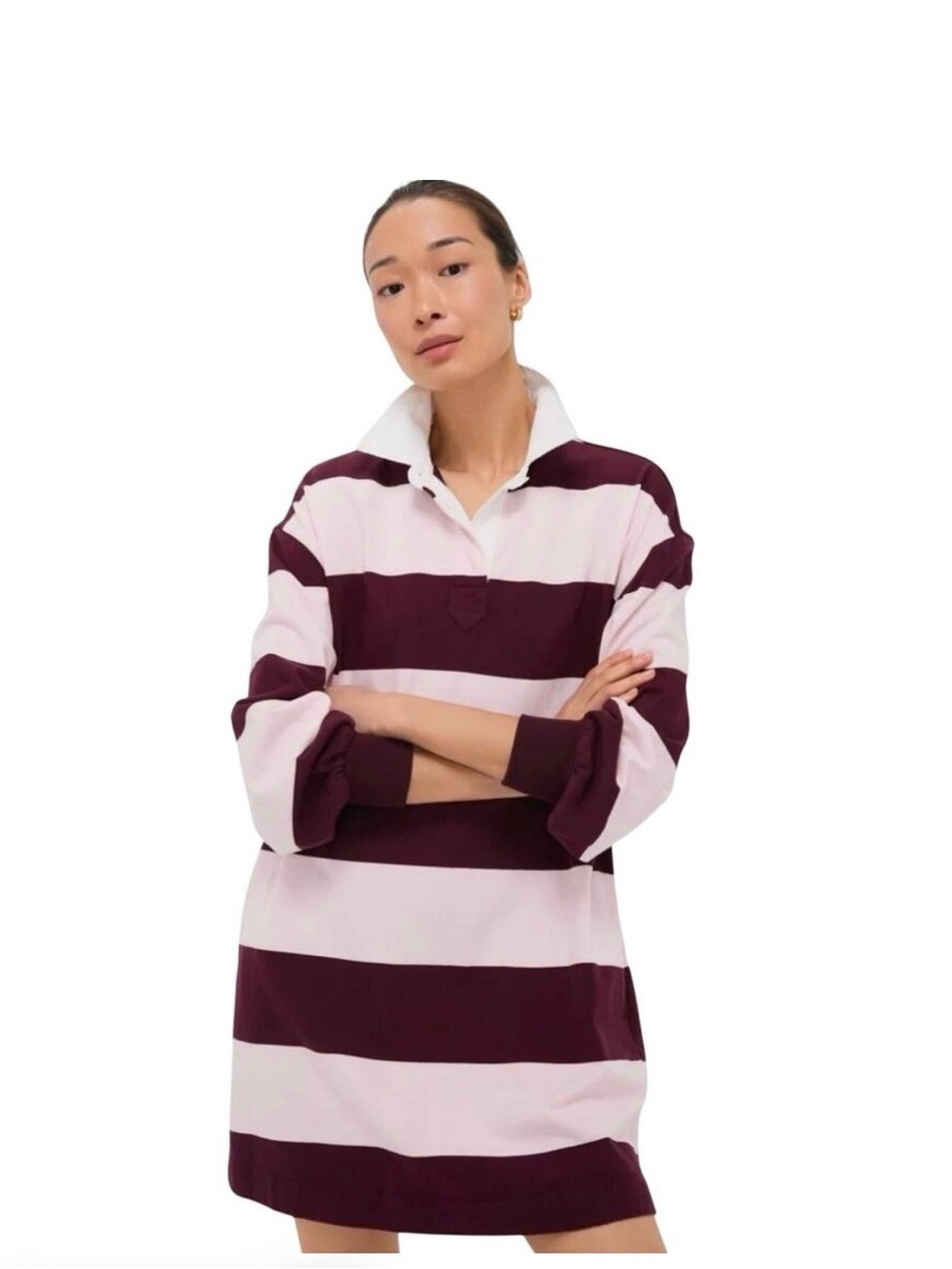 Tuckernuck Travis Rugby Dress in Powder Pink and Winetasting - Worn Once